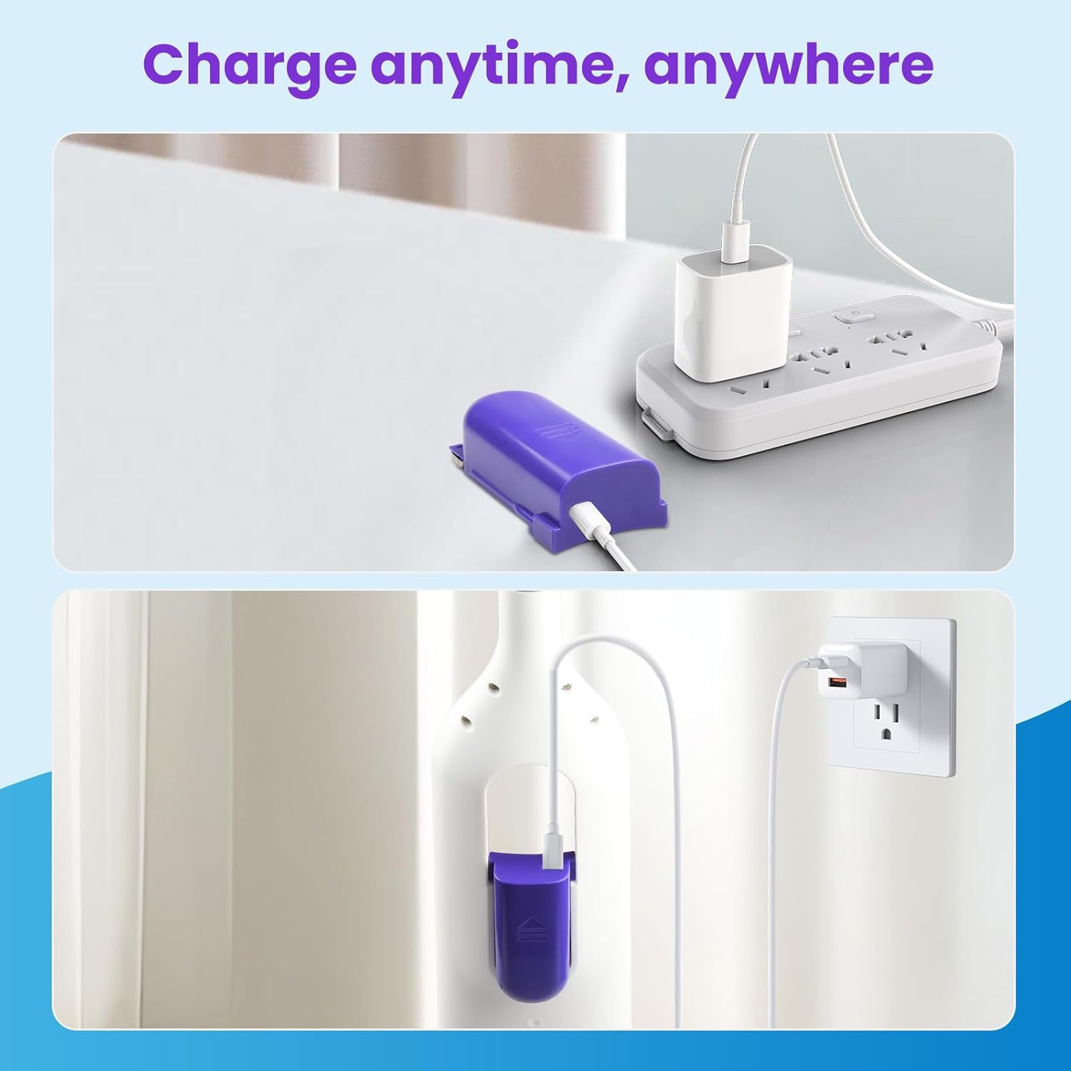 1 Pack Rechargeable Battery Pack Replacement for Swiffer Power Mop, 2000mAh Lithium Ion Battery Holder with Charging Port （500 Cycles, 3 Years）