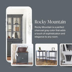 Country Chic All-in-One Chalk Paint for Furniture, Cabinets, Home Decor, Eco-Friendly, Matte Finish, Built-In Primer & Top Coat for Wood, Metal - Rocky Mountain (Charcoal Grey) - Quart 32 oz (950 ml)
