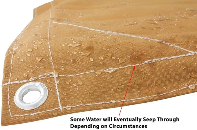 Mytee Products 8' x 10' Tan Canvas Tarp 12oz Heavy Duty Water Resistant