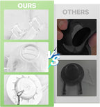 Universal Toilet Flapper Replacement Kit, 2 Inch Toilet Tank Flapper with Stainless Chains, Designed for American Standard Kohler Toto Gerber Toilet, Heavy duty Silicone Stopper Water Saving