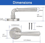 Orger 2 Pack Brushed Nickel Dummy Door Handle Lever One Side Non-Turning Dummy Door, Pantry Closet Door Lock Non-Functioning Dummy Door Handle