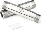 TAISHER 2PCS Stainless Steel Pipe Fittings, 1" NPT Male x 1" NPT Male Threaded, 4" Length Thickened Nipple Cast Pipe