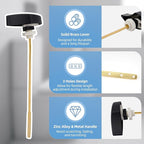 Hibbent Toilet Handle Tank Flush Lever Replacement Compatible with TOTOTHU004-CP Trip Lvr for ST701, CST854, Side Mount Toilet Flush Handle, Toilet Trip Lever, Matte Black