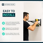 StoreYourBoard 2-Pack Heavy Duty Wall Shelves 1ft x 2ft – Wall-Mounted Garage Storage Shelving and Organization for Sheds, Closets, or Utility Rooms – Holds 200 lbs - Black