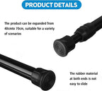 4 Pack Sliding Door Security, Bar Window Security Bars, Adjustable Sliding Glass Door Lock, Window Safety Lock Bar with Rubber Tips, Extendable Tension Rods 15.7-27.6 Inch for Children Home