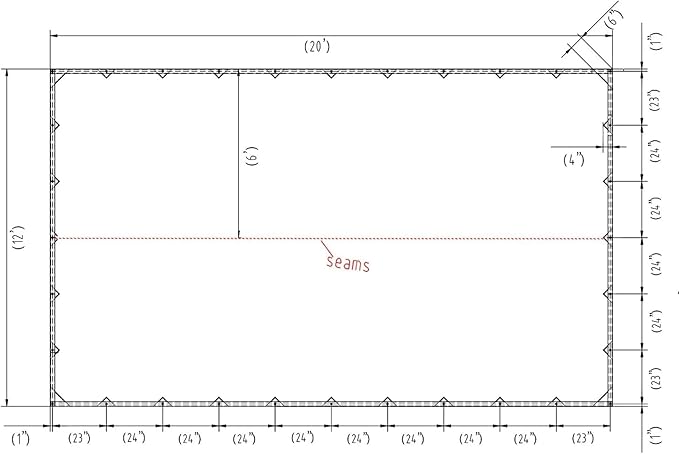 Mytee Products 12' x 20' Tan Canvas Tarp 12oz Heavy Duty Water Resistant
