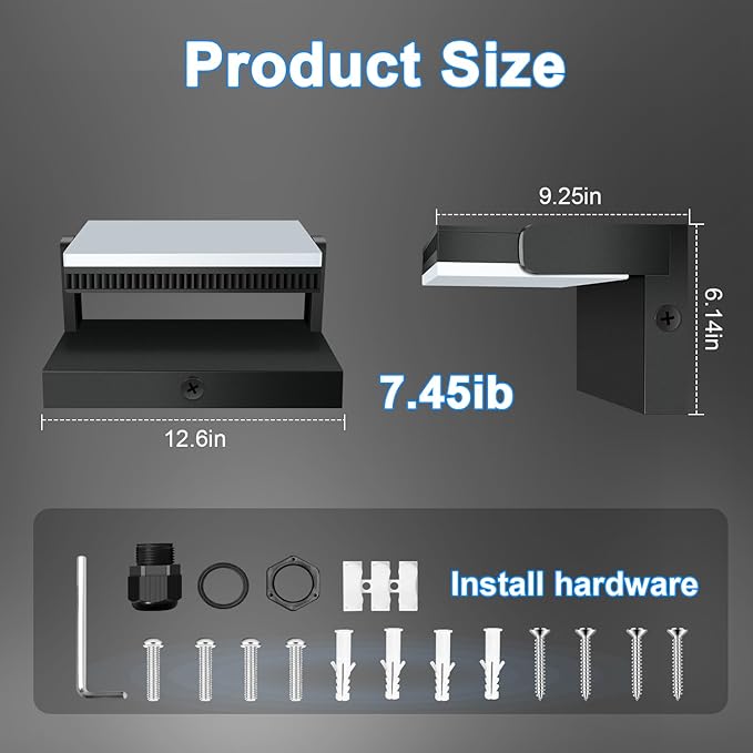 ledmo 150W LED Wall Light, 18000LM Super Bright Commercial Outdoor LED Wall Pack 360 ° Rotatable Dusk to Dawn Security Flood Lighting with Photocell IP65 5000K Modern Black Square4 Pack