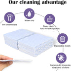 5 pcs Light Scrub Pad Singles with Foam, Triple Cleaning Scouring Pad Heavy Duty Household Non-Scratch Abrasive Hand Pad Multi Surface Magic Sponge Sheets for Home Surfaces Indoor Cleaning