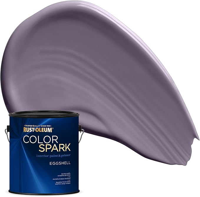 Rust-Oleum Color Spark Interior Paint and Primer in One, Eggshell, Feather Duster, 1 Gallon