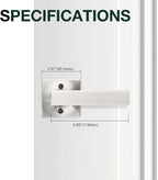 GOBEKOR 3 Pack Dummy Door Handles Satin Nickel Square Half Dummy Door Lever Single Side Pull Handle