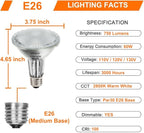 Vinaco PAR30 Long Neck 60W, 6 Pack Long Lasting PAR30 Halogen Flood Light Warm White 2800K, PAR30 Dimmable, High Output Flood Light Bulb 120V with E26 Base for Indoor/Outdoor