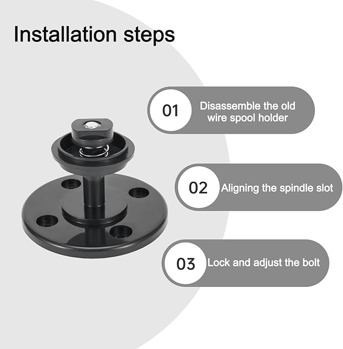 MIG Welding Wire Spool Holder, For 1KG and 5KG Reels Various MIG Welders, ABS Plastic Wire Spool Hub Assembly Replacement, Gas Shield Welder Wire Feeder Disc Shaft Damping