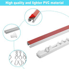 128Inch Adhesive Curtain Track, Self-Adhesive Ceiling Mount Wall Mount Track