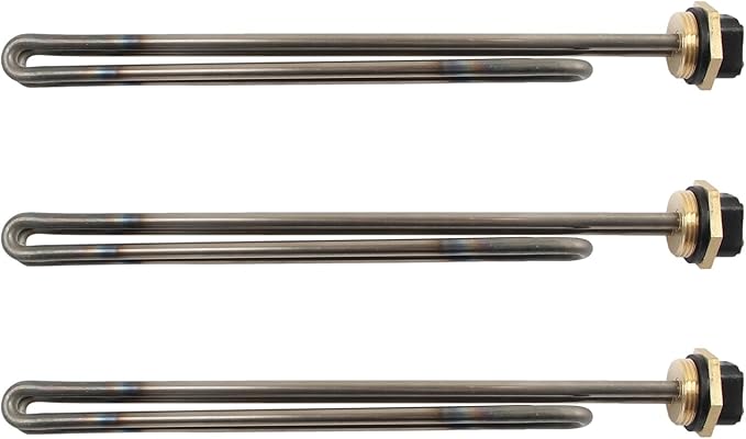 3 Pcs Titanium HE 90240 Water Heater Element Screw-In 9KW 240V Replacement for EcoSmart ECO 18 27 36 Tankless Water Heater Element Parts Replaces HE 80240 R004709024S SGB-2903 HA-P004 HA-P005