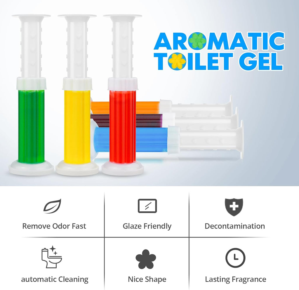 **84 Flowers** Toilet Gel Stamp | Long-Lasting Toilet Bowl Cleaner & Scent Freshener | Adhesive Gel Stamps for Fresh Fragrant Bathroom (Mix Scent)