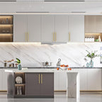 Amerdeco 10 Pack Brushed Gold Cabinet Pulls 7.5 Inch(192mm) Hole Center Drawer Pulls Cabinet Hardware Kitchen Cabinet Handles for Bathroom ZH0031