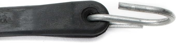 Pack of 50 Tarp Straps for Flatbed Trailers, 15" Long Natural Rubber Bungee Cord Tie-Downs Ideal for Securing Tarps, Canvases, Cargo in Cold Climates | Tie-Downs w/Metal S-Hooks