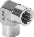 90 Degree Street Elbow - 1/4" NPT Female to 1/4" NPT Female Stainless Steel 304 Heavy Duty Forged Barstock Street Elbow Adapter Pipe Fitting (pack of 5)