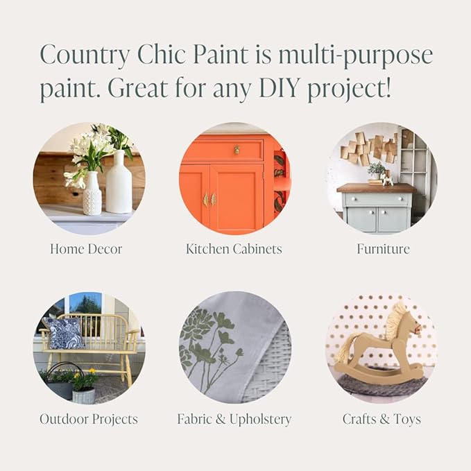 Country Chic All-in-One Chalk Paint for Furniture, Cabinets, Home Decor, Eco-Friendly, Matte Finish, Built-In Primer & Top Coat for Wood, Metal - String of Pearls (Light Green) - Quart 32 oz (950 ml)