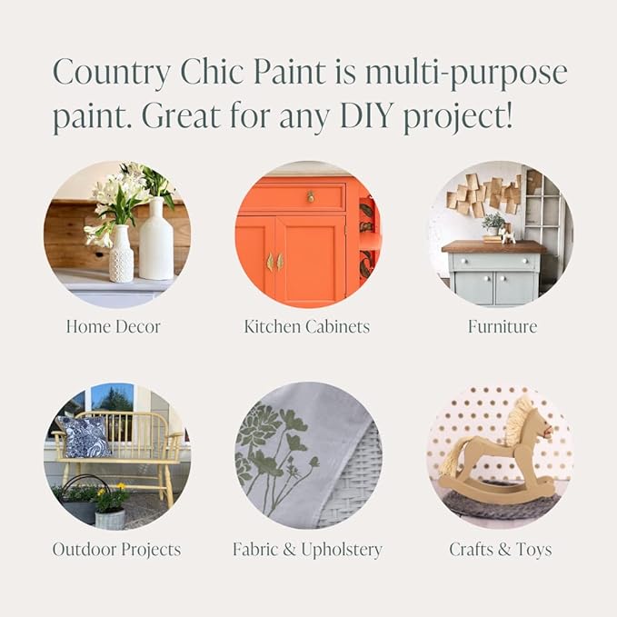 Country Chic All-in-One Chalk Paint for Furniture, Cabinets, Home Decor, Eco-Friendly, Matte Finish, Built-In Primer & Top Coat for Wood, Metal - String of Pearls (Light Green) - 4 oz (118 ml)