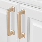 COTYKILEY 10 Pack 3-3/4 Inch(96mm) Champagne Bronze Cabinet Handles Champagne Kitchen Cabinet Pulls Cabinet Door Handles Kitchen Cabinet Hardware Cupboard Drawer Pulls Dresser Handles