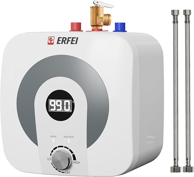 2.5 Gallons 110V 1500W Under Sink Instant Water Heater Mini Hot Water Heater Digital Display RV Hot Water Tank