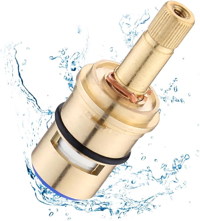 Faucet Cartridge Replacement Parts Compatible with Danze DA507072W, Round Ceramic Disc Cartridge Kitchen Faucet Stem Replacement Parts (DA507072W Cold)