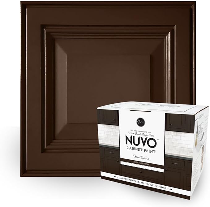 Nuvo Cocoa Couture Cabinet Makeover Kit - Easy DIY 7-Piece Set, Rich Dark Brown, Long-Lasting Finish
