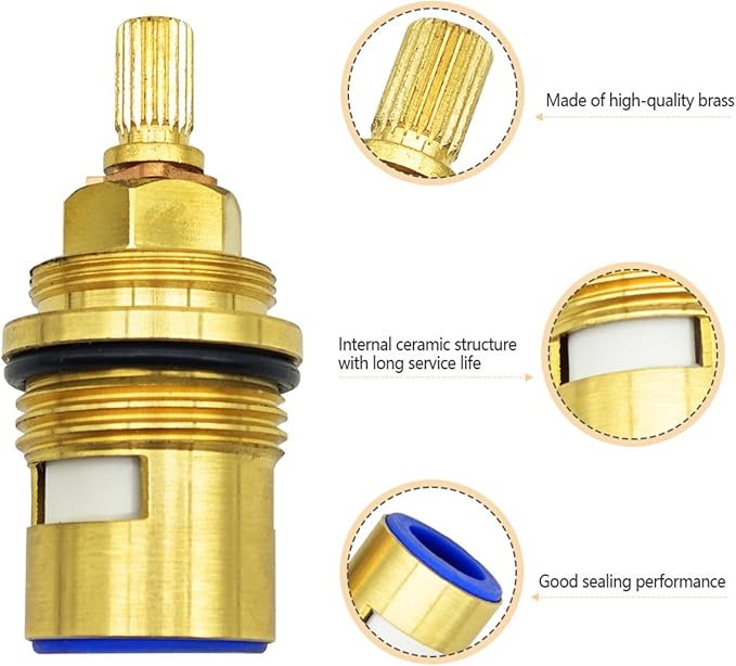 45887000 Ceramic Cartridge Compatible with Grohe Faucet, Bathroom Sink Faucet Cartridge Replacement, 3/4-Inch Wall Mount Valves, Cold Water for Ceramic Cartridge