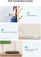 ANNKE 4K PoE Security Camera System with Audio Recording, 8 Channel 12MP H.265+ NVR with 4Pcs 8MP IP Turret Cams, Wide-Angle, IP67 Waterproof, Smart Dual Light, AI Human&Vehicle Detection(2TB HDD)