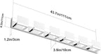 Tipace Modern 6 Lights LED Vanity Light for Bathroom Up and Down Chrome Bathroom Wall Light Fixtures Over Mirror(White Light 6000K)