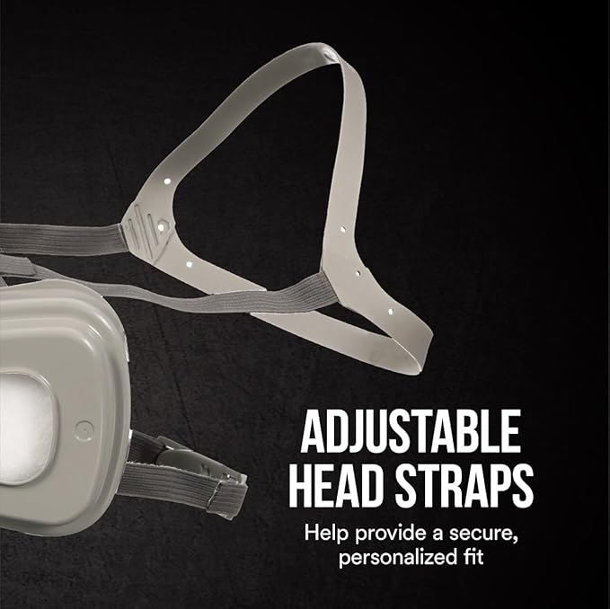 3M P95/OV Paint Project Reusable Respirator 6211, Medium Size, NIOSH-APPROVED Organic Vapor Cartridge & P95 Rated Filters, Lightweight, Flexible, Thermoplastic Faceseal For Comfort (6211P1-DC)