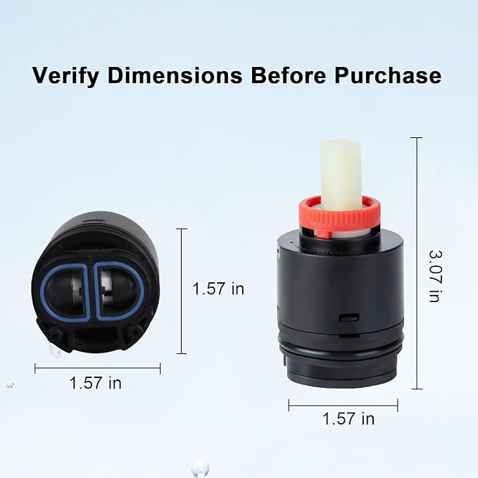 Shower Cartridge Replacement for Tub/Shower Faucet Mixer Valve and Ceramic Single Lever Valve Compatible with SRSUNRISE 3.07" H X 1.57" W Replace#: N40HKC