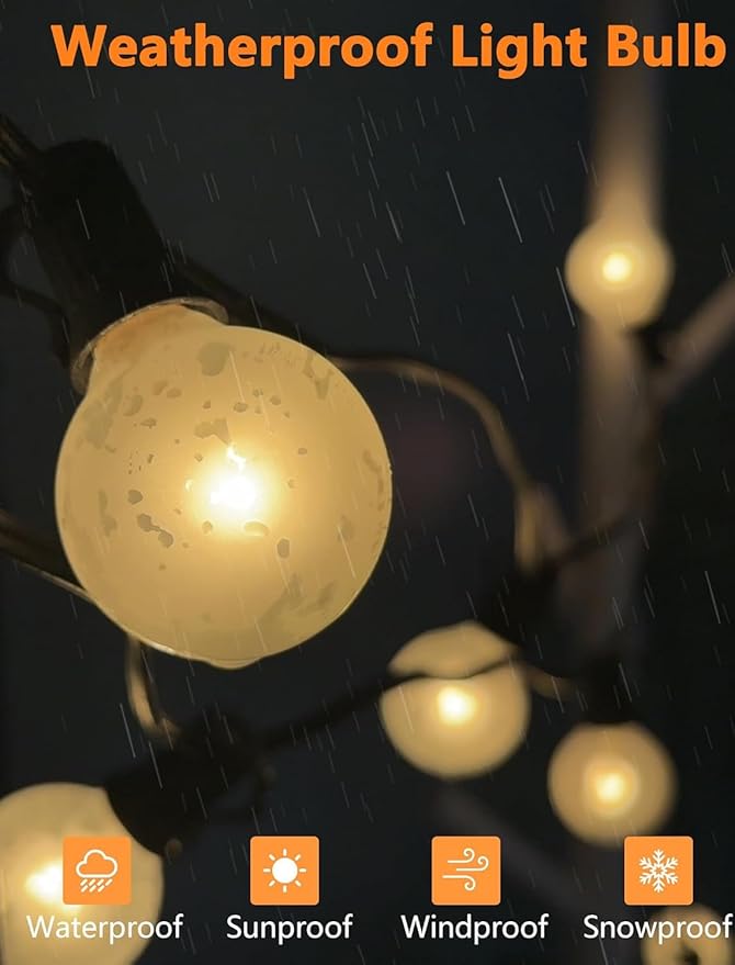 SUNSGNE G40 Globe Replacement Bulbs with Frosted White, 1.5 Inch -5 Watt -Screw Base -Fits E12 and C7 Sockets, 25 Pack