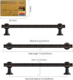 Amerdeco 10 Pack Oil Rubbed Bronze Cabinet Pulls 6.3 Inch(160mm) Hole Center Drawer Pulls Cabinet Hardware Kitchen Cabinet Handles for Bathroom ZH0069