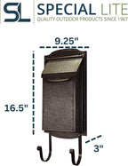Special Lite Contemporary Vertical Wall Mount Mailbox - Oil Rubbed Bronze Aluminum Mailbox for Wall Mount - SVC-1002-ORB
