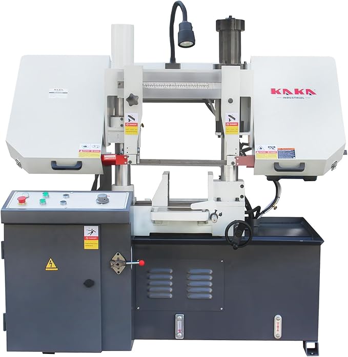 KAKA INDUSTRIAL Metal Bandsaw 11 Inch Capacity Double Column Horizontal Band Saw Hydraulic Control Semi-Automatic for Metal Fabrication Shops, Maintenance Facilities, and Industrial Workshops TBK-11