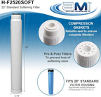 Water Softening Filter Cartridge | 20" Standard Universal Size | Ion Exchange Filter Softens Water | Great for Espresso and Washing Machines (20" Standard | 1 Pack)
