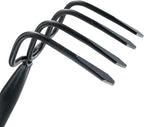 Colwelt 4 Tines Garden Cultivator Rake 59'', Hand Tiller Garden Tool with Sharp Forged Steel Head, Cultivators for Gardening with Long Handle, Garden Tiller for Digging Loosening Weeding