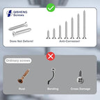 QISHENG 80 PCS #8 Stainless Steel Phillips Flat Head Wood Screws Assortment Set,Stainless Steel 18-8 A2(304) Screw,Home Screw Kit
