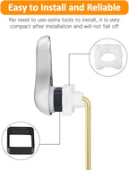 Hidnvefen Toilet Handle Replacement Kit Universal Toilet Flush Handle, Zinc Alloy Toilet Tank Trip Lever with H2 Brass Arm, Compatible with American Standard/Mansfield Toilet