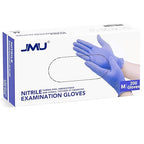 JMU 200 Count Medical Nitrile Gloves Medium, 3.5 Mil Powder Free Latex Free Disposable Gloves for Medical, Cooking, Cleaning