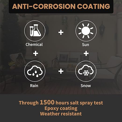 Wood Screws 3 Inch, FIXLINK Deck Screws #10 x 3, 105 PCS, Epoxy Coated, T25 Star Bit Above 1500 Hour Salt Spray Coating Outdoor Decking Screws Excellent Rust Resistant for Wood Fence, Brown