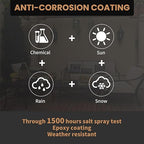 Wood Screws 4 Inch, FIXLINK Deck Screws #10 x 4, 50 PCS, Epoxy Coated, T25 Star Bit Above 1500 Hour Salt Spray Coating Outdoor Decking Screws Excellent Rust Resistant for Wood Fence, Brown