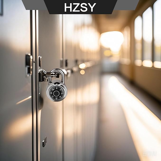 Combination Padlock 24 Pack, Fixed Dial Combination Padlock with Different Combinations, 2 in. Wide. Black Turntable, Lock for Gym & Locker, School, Toolbox, and More