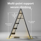 Step Ladder 5 Step Folding, Sturdy 330 Lbs Small Step Stool for Adults, Closet Step Stool Ladder with Anti-Slip Wide Pedals, Portable Folding Ladder for Home Kitchen Office