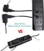 2 Prong Extension Cord 1FT,2Pack Short and Thin Cord Extension,Indoor Male/Female Power Cable, UL Listed Perfect for Home, Office or Christmas Lights,Black