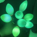 25 Pack C7 Ceramic Christmas Replacment Bulbs, Green Light Bulbs for E12 Candelabra Base Outdoor/Indoor Christmas String Lights, 5 Watt