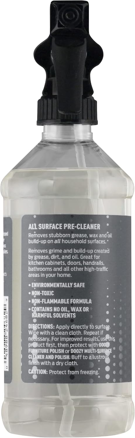 Doozy All Surface Pre-Cleaner - Pre Treatment to Easily Remove Built Up Grease, Grime, Dirt, Wax & Oil on Furniture, Wood, Glass, Plastic, Metal, Ceramic & Household Surfaces - 16 Ounce