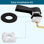 Hygie Rinse Metal Toilet Handle Lever Flush Replacement, Universal Side Mount Toilet Handle with Stainless Steel Flapper Chains, Toilet Repair Kit, Oil Rubbed Bronze